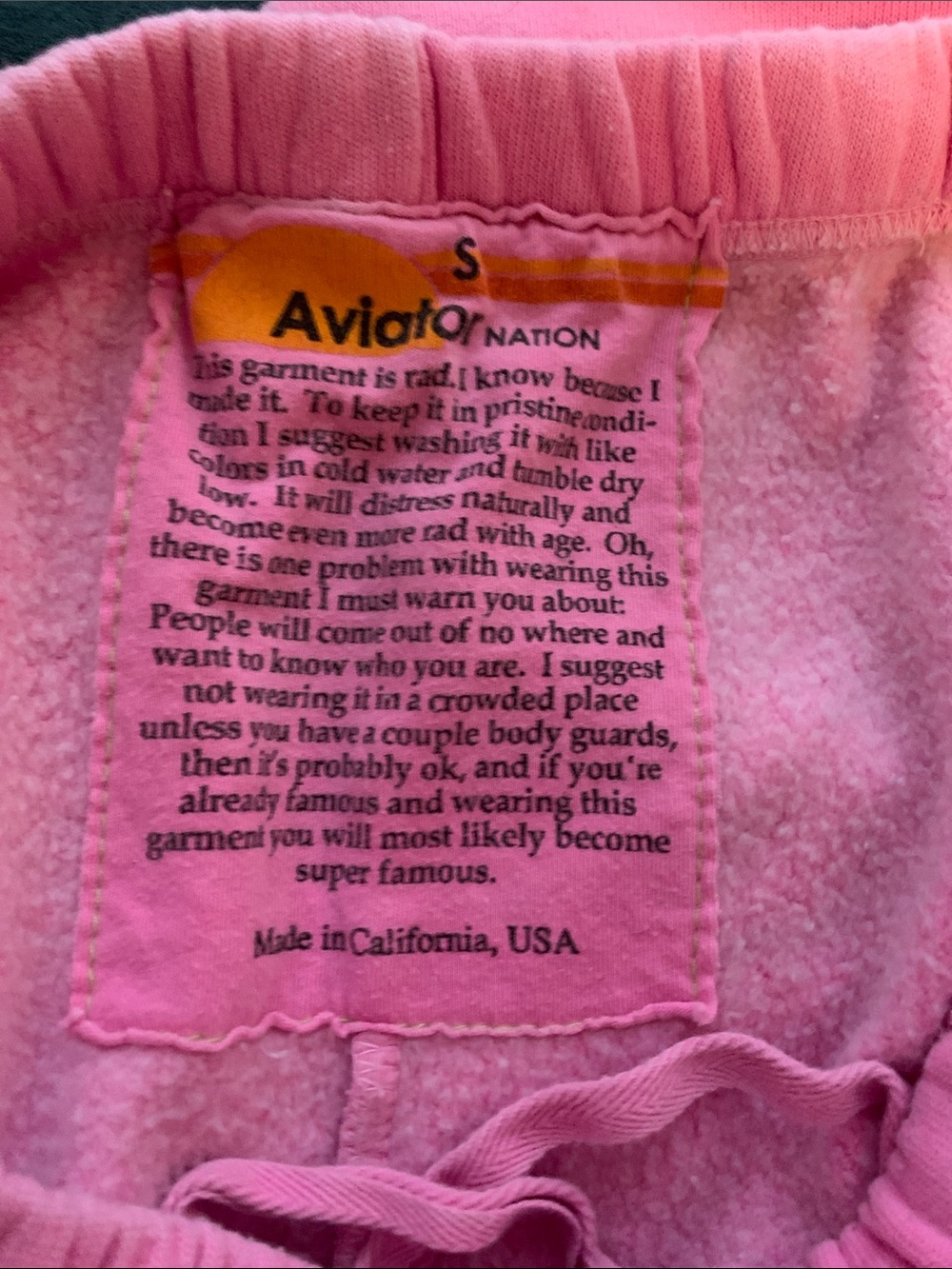 Aviator Nation Lightning Bolt Pink Fleece Joggers
Sz Small, Fair Condition - Picture 2 of 6